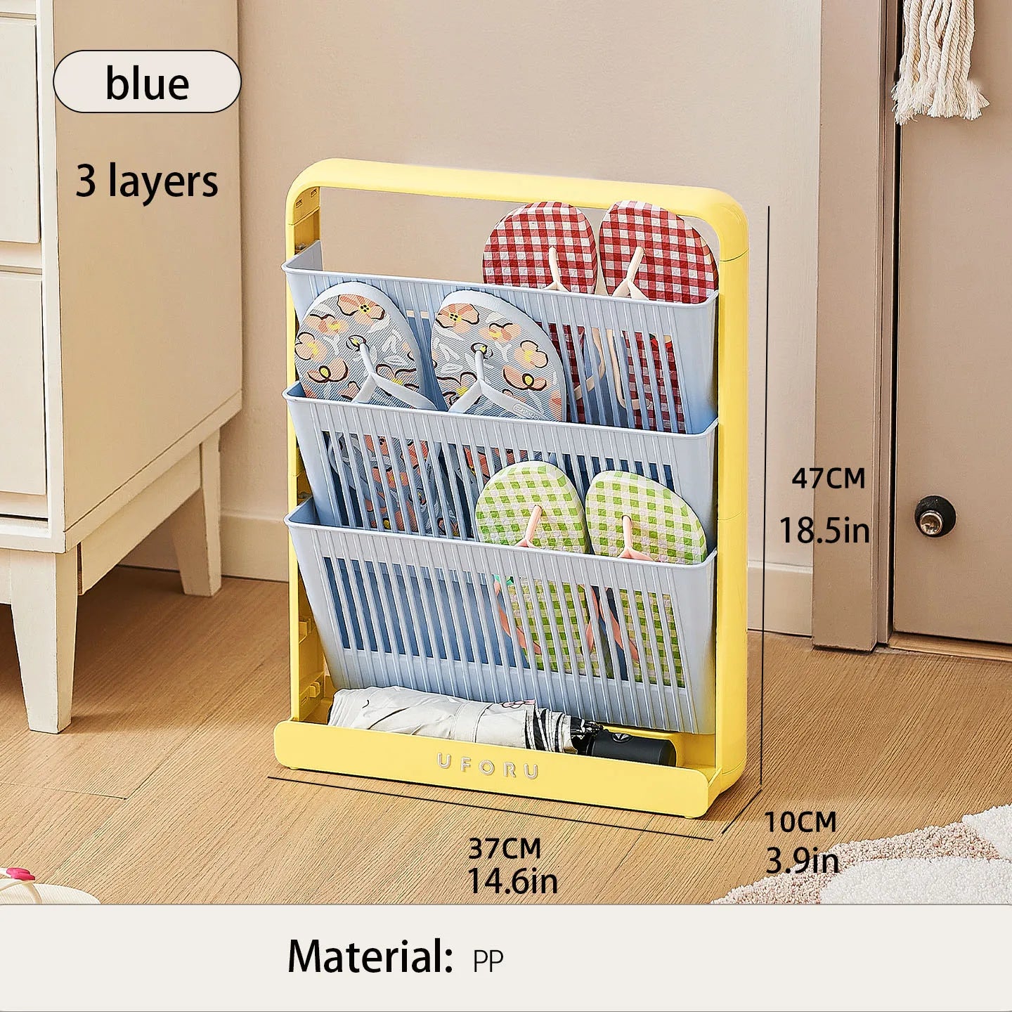 Shoe storage rack, space-saving multifunctional storage rack, suitable for living room, bedroom, also functions as a bookshelf.