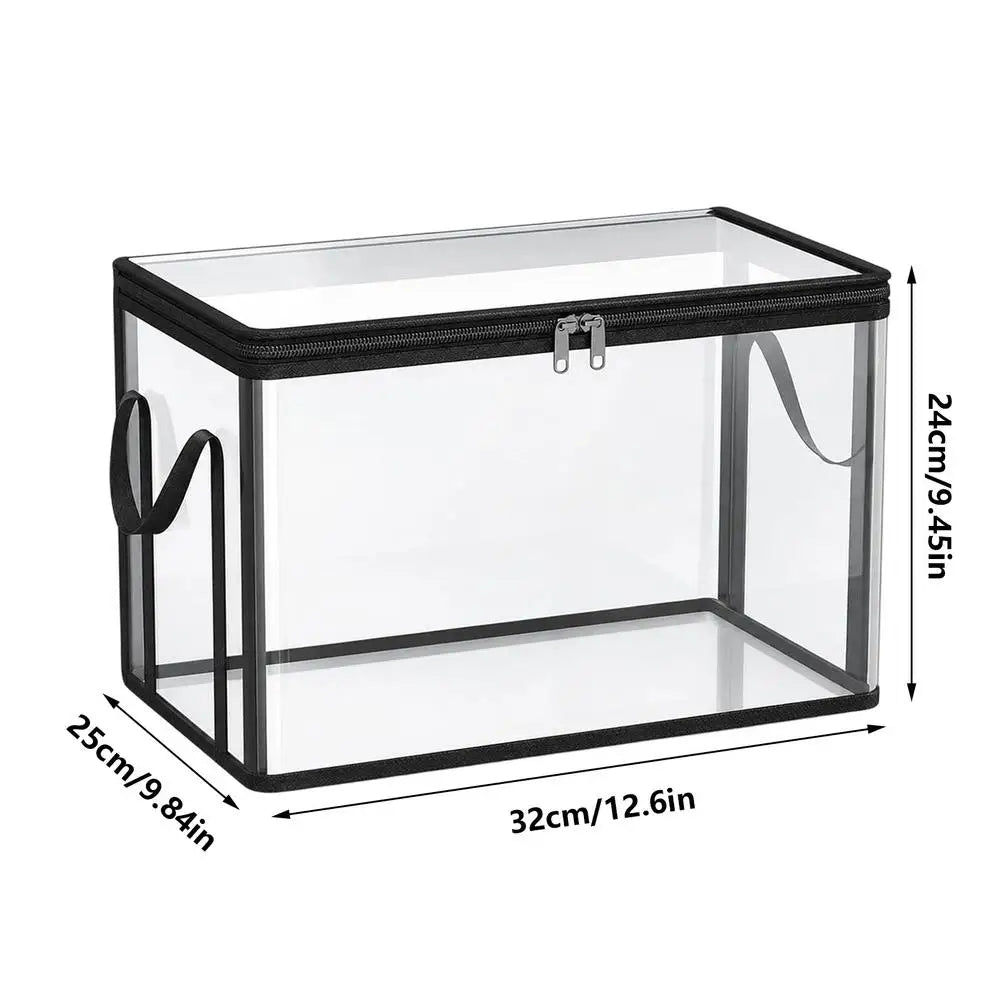 Clear Stackable Storage Boxes Large Capacity Organizer Bins for Books Toys Clothes Snacks, Stackable Design Saves Space 