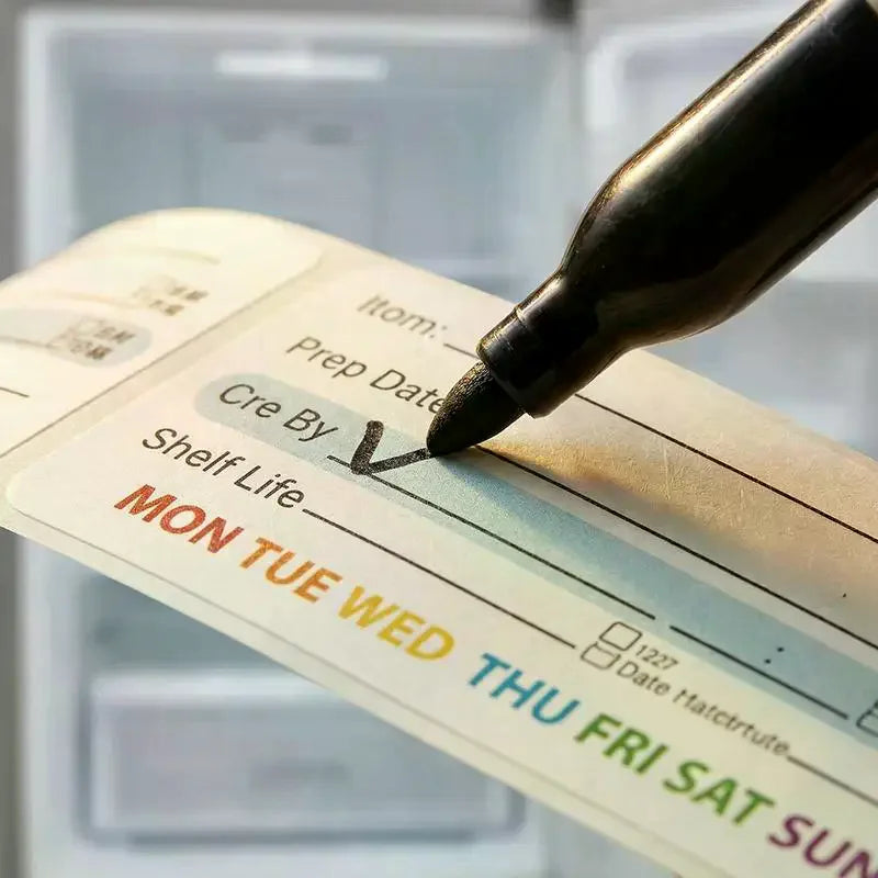 Food Storage Writable Labels for Kitchen Refrigerator Freezer Date Content Organization Stickers Roll