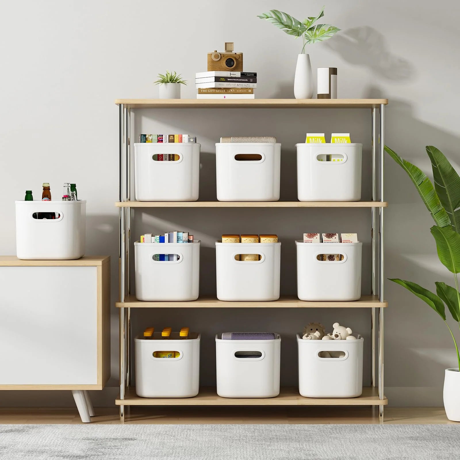 Boîte de rangement multifonctionnelle pour la maison, Organisateur de maquillage de bureau, Panier de rangement multifonctionnel, Boîte de rangement pour armoire et vêtements