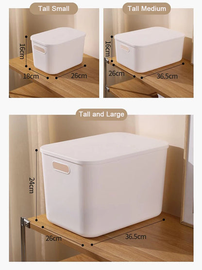 Household Miscellaneous Storage Box,Desktop Cosmetic Organizer,Multi-functional Storage Basket, Wardrobe and Clothes Storage Box