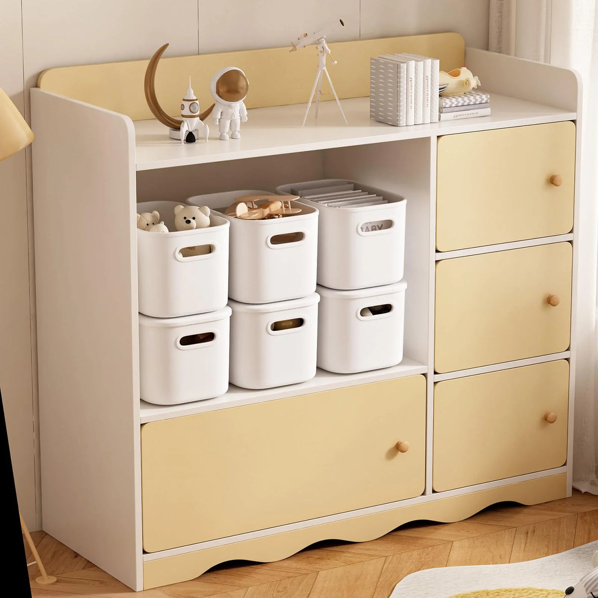 Household Miscellaneous Storage Box,Desktop Cosmetic Organizer,Multi-functional Storage Basket, Wardrobe and Clothes Storage Box