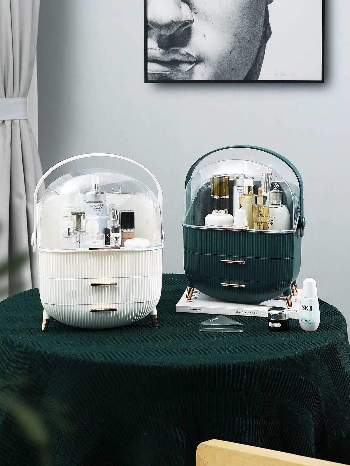 Cosmetics Organizer Storage Box Bathroom Big Capacity Waterproof Dustproof Jewelry Makeup Home Skin Care Make Up Storage Drawer