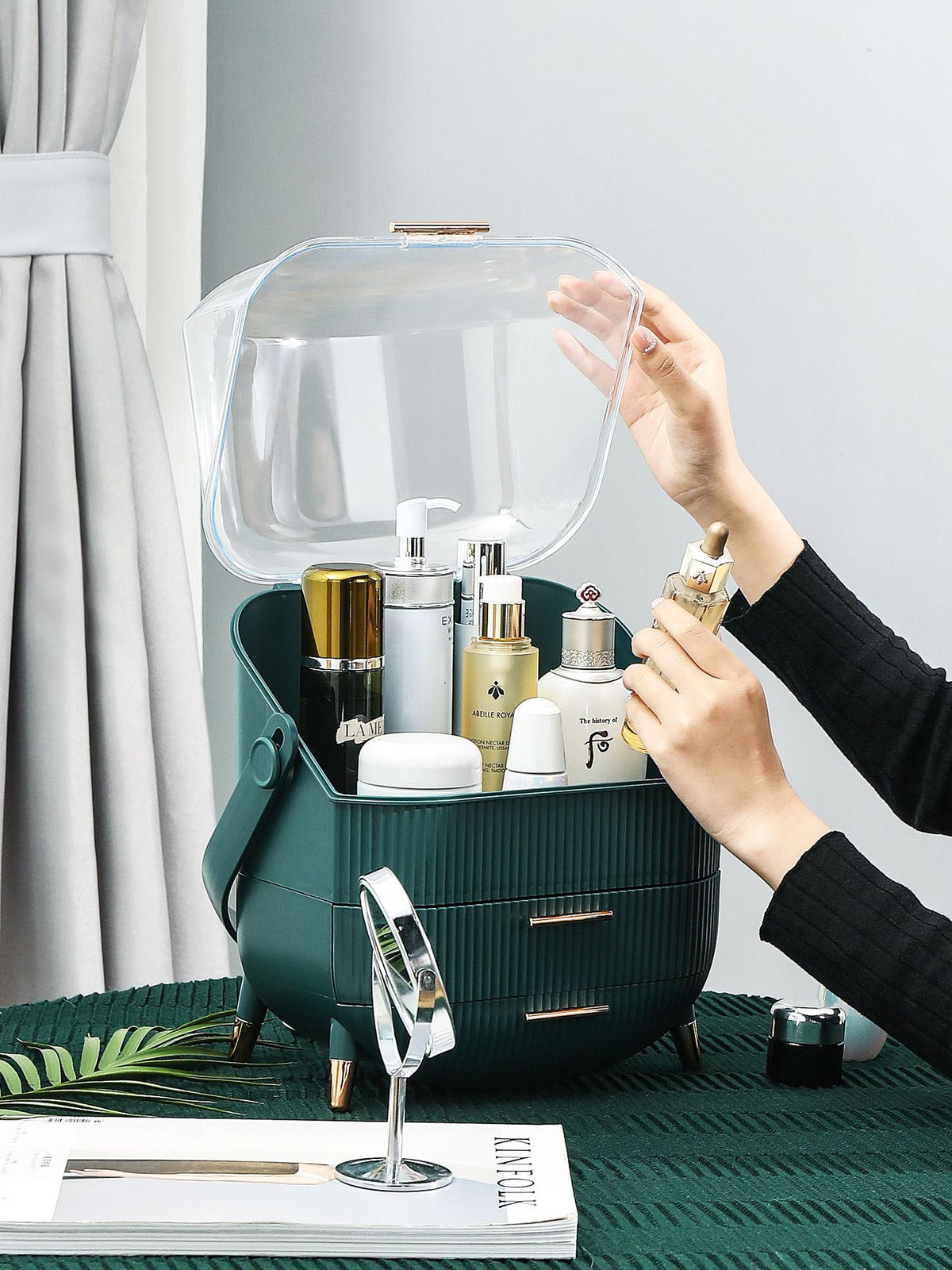 Cosmetics Organizer Storage Box Bathroom Big Capacity Waterproof Dustproof Jewelry Makeup Home Skin Care Make Up Storage Drawer