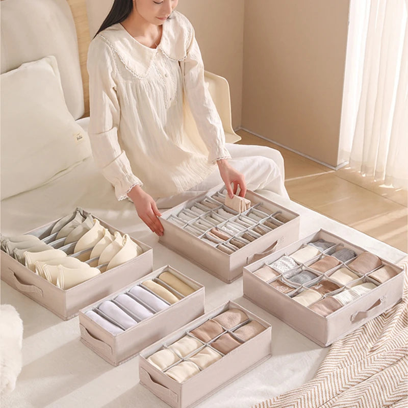 Organizer Clothing Storage Box Socks Bras Clothes Leggings Pants Jeans Storage Boxes Home Underwear Organizers Cabinet Wardrobe