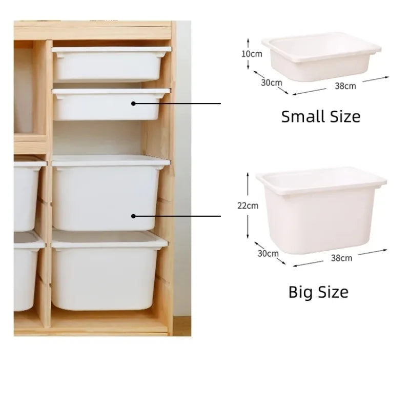 Children Room Preschool Floor Stand Storage Bookshelf Book Rack Wooden Four Layers Kids Toys Sundries Storage Cabinet Wood