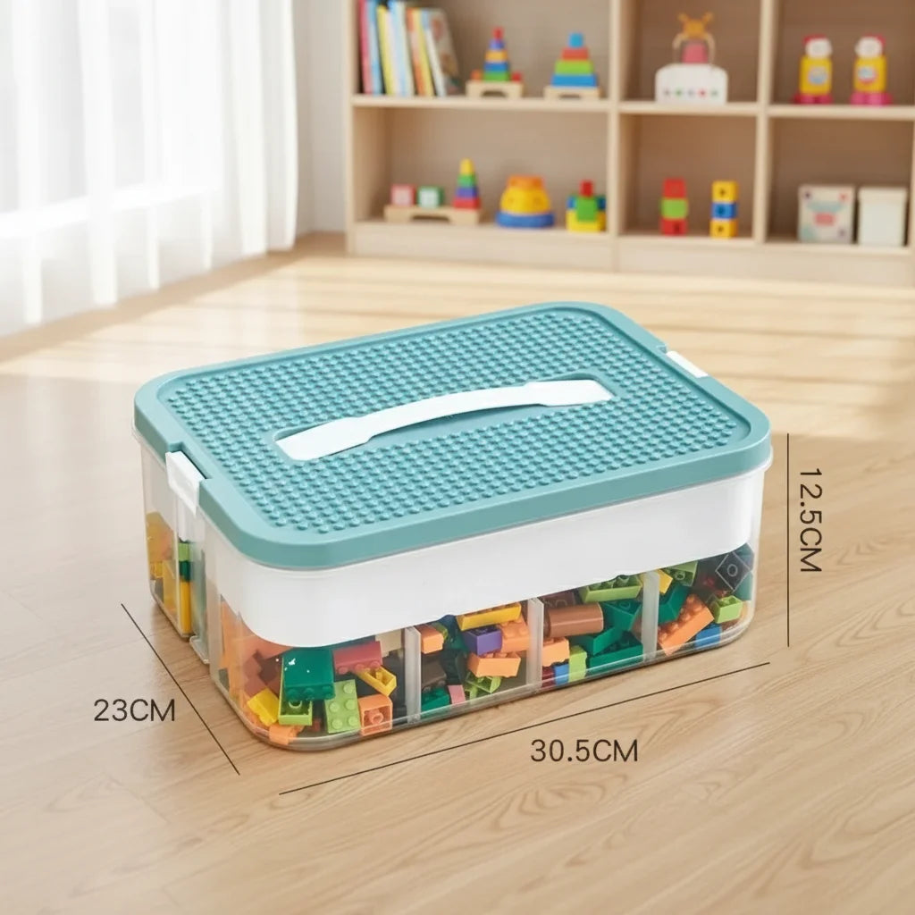 Kids Building Block Storage Box Adjustable Sundries Container Classified Small Storage Container Jewelry Organizer Box