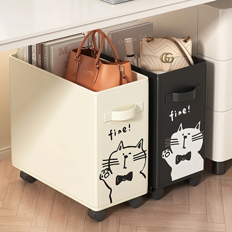 Panier de rangement pour lieu de travail, étagère de rangement sous le bureau avec roulettes, étagère de rangement mobile pour le sol du dortoir