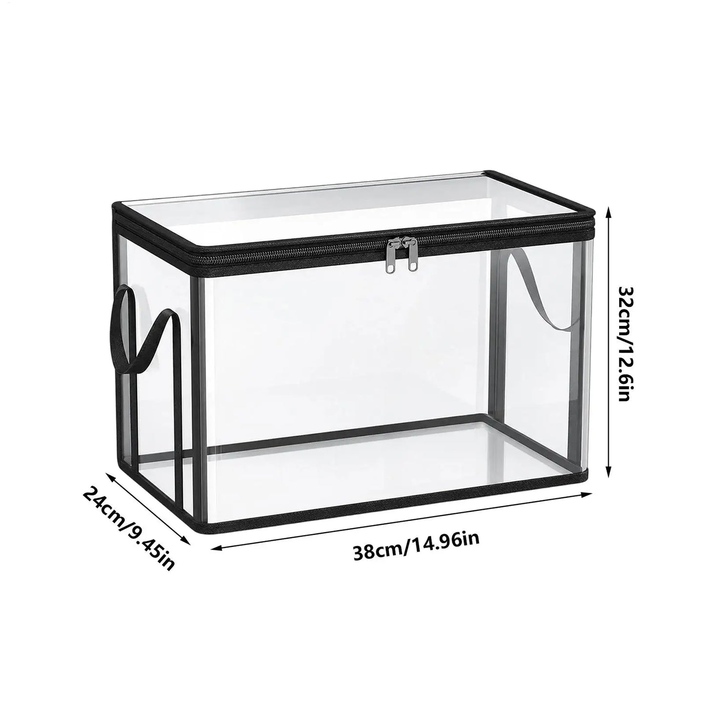 Clear Stackable Storage Boxes Large Capacity Organizer Bins for Books Toys Clothes Snacks, Stackable Design Saves Space ﻿