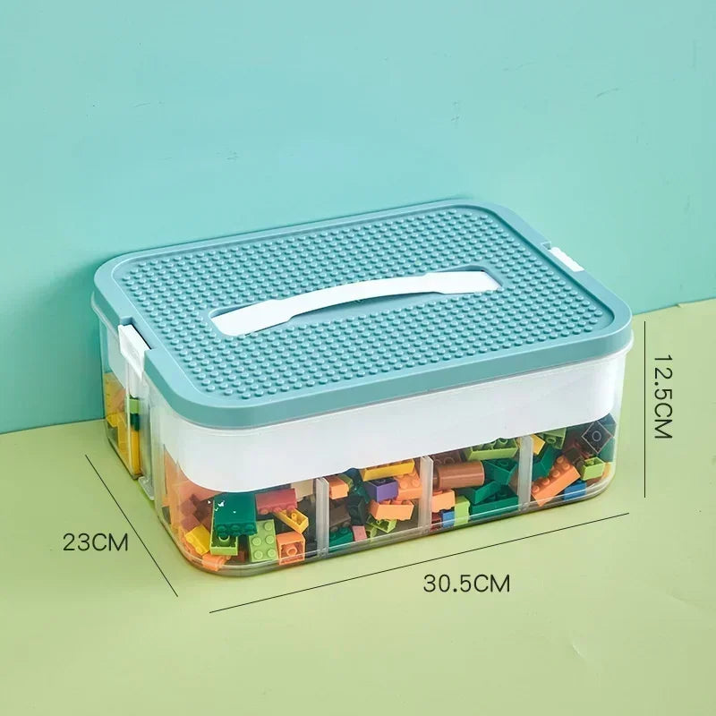 Kids Building Block Storage Box Adjustable Sundries Container Classified Small Storage Container Jewelry Organizer Box