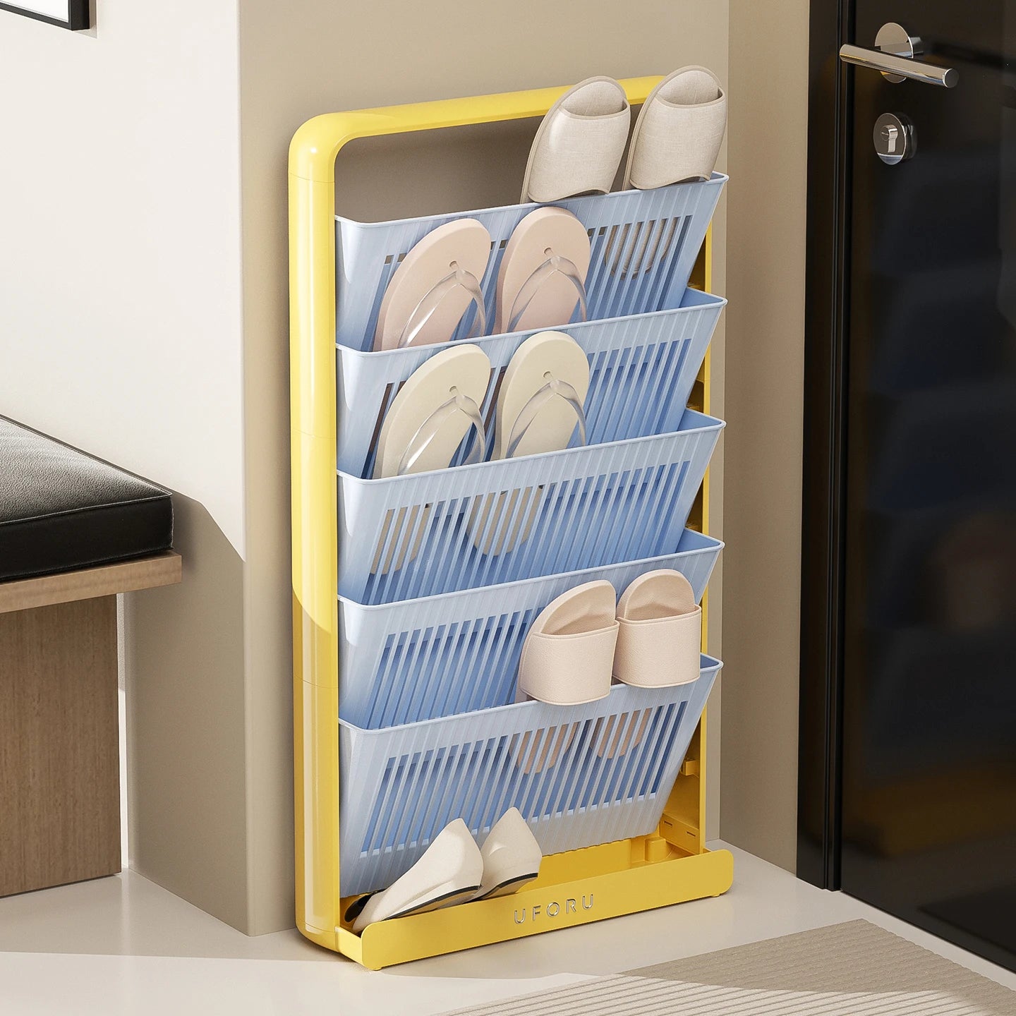 Étagère de rangement à chaussures, meuble de rangement multifonctionnel peu encombrant, convient pour le salon, la chambre, peut aussi servir de bibliothèque.