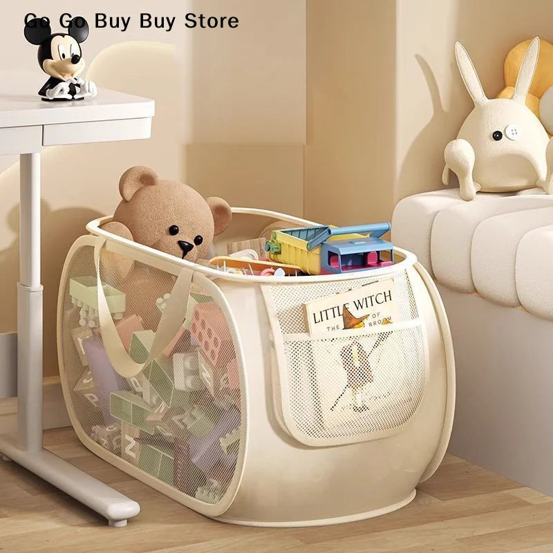 【ST】Grande Boîte de Rangement Organisateur de Grande Capacité pour Jouets, Sac de Rangement pour Jouets pour Enfants, Panier de Rangement pour Salle de Jeux à Domicile