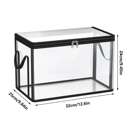 Clear Stackable Storage Boxes Large Capacity Organizer Bins for Books Toys Clothes Snacks, Stackable Design Saves Space ﻿