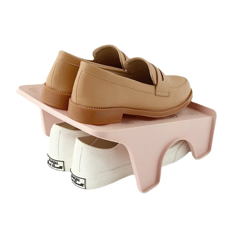 Storage Shoe Rack,Double-Layer Shoe Rack Cabinet, Dormitory Artifact Shoe Cabinet,Organizing Placing Shoes Slippers Storage Rack