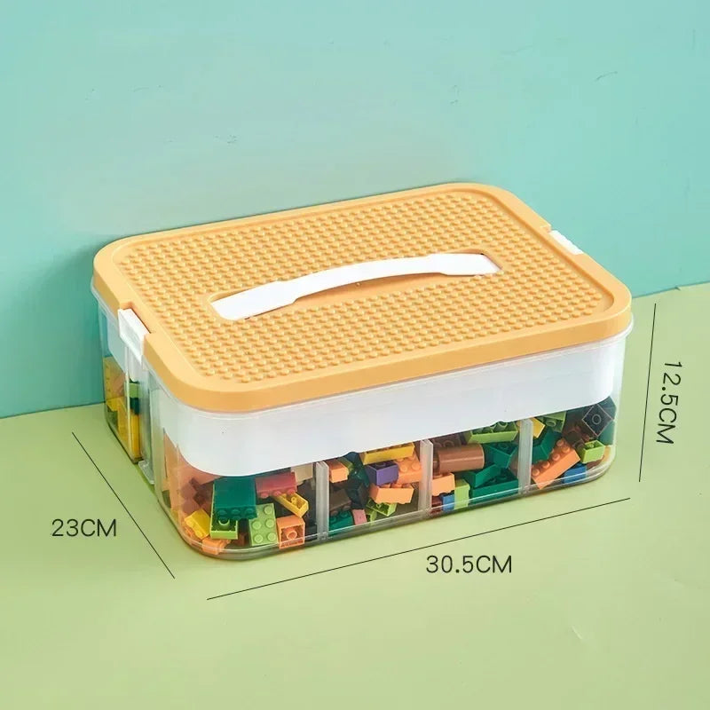 Kids Building Block Storage Box Adjustable Sundries Container Classified Small Storage Container Jewelry Organizer Box