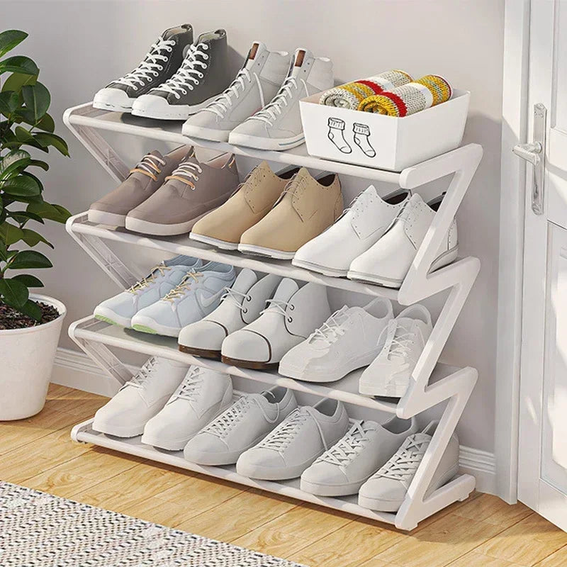 Étagère de rangement économique, armoire de rangement compacte, étagère à chaussures simple multicouche à montage rapide, pour entrée de maison ou dortoir