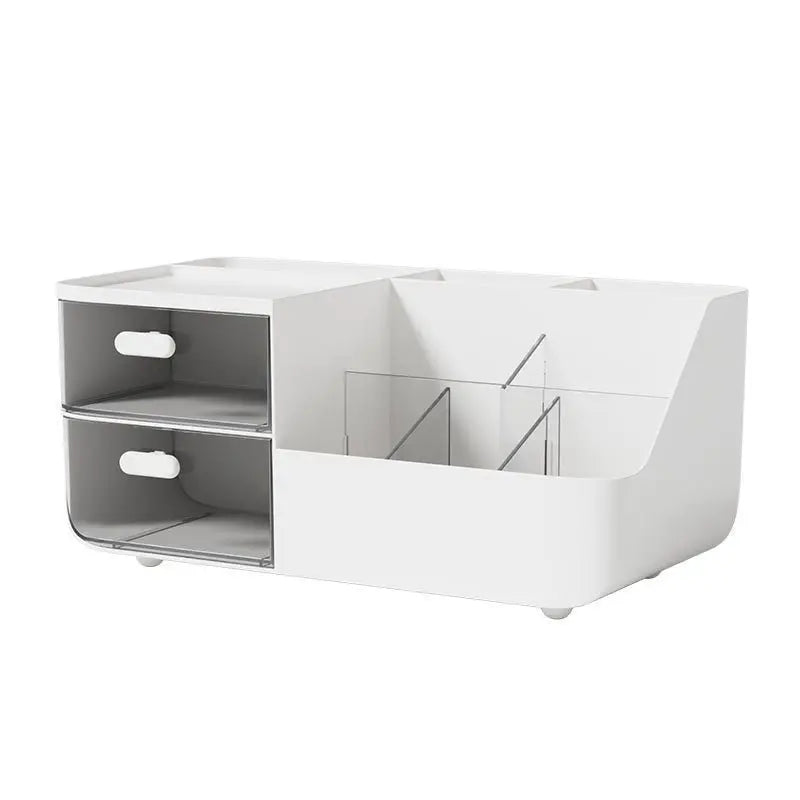 Boîte de rangement de bureau, tiroir divisé pour une organisation facile, organiseur de papeterie de bureau, étagère de rangement pour bureau d'étude