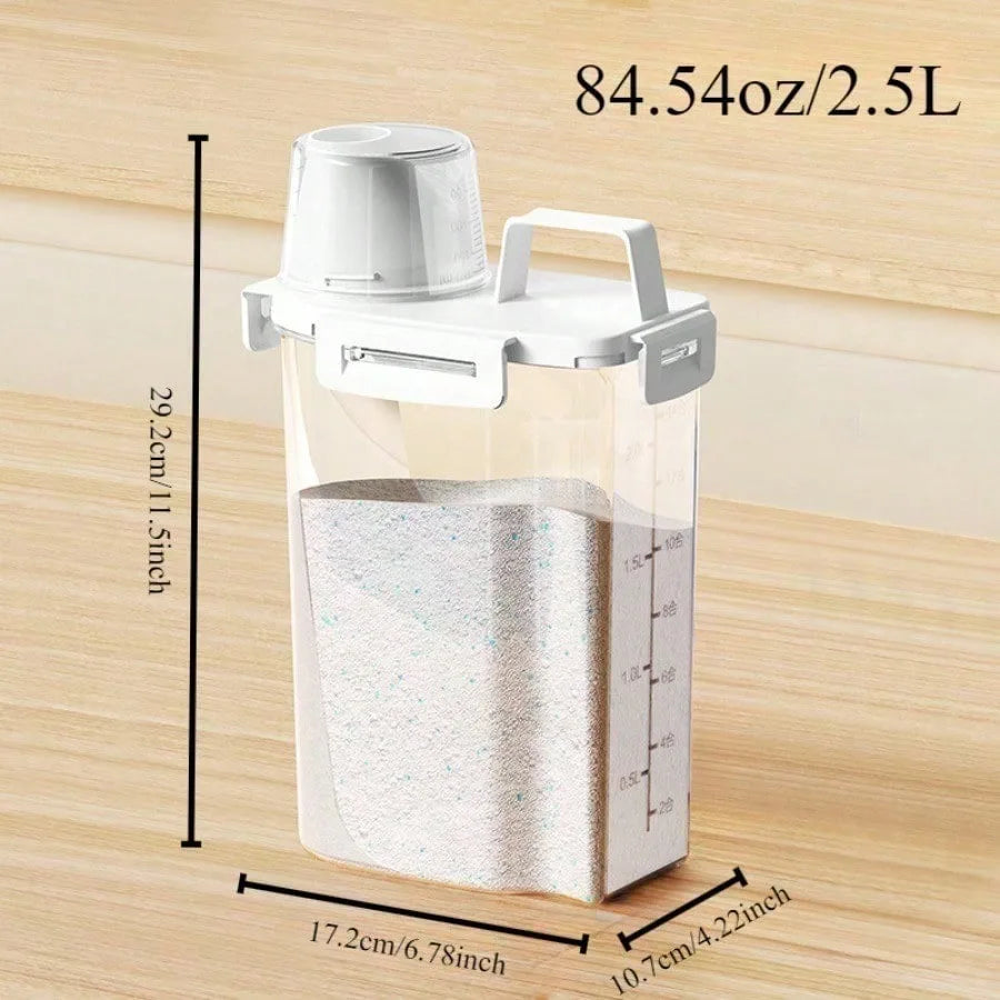 Récipient de stockage scellé étanche à l'humidité de 2,5 L - Utilisé pour les boîtes de conservation de céréales, noix, farine, riz