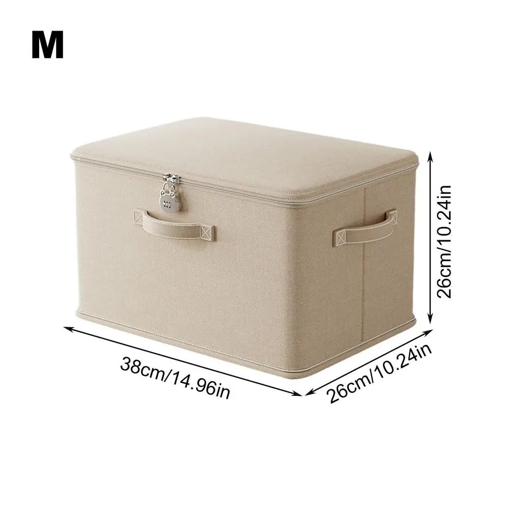Grande boîte de rangement avec serrure, conteneur de rangement empilable sécurisé avec poignée, bac de rangement verrouillable, paniers de rangement lavables pour étagère pour