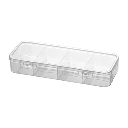 4 Grid Divided Food Storage Box Stackable Fridge Storage Container Fresh-Keeping Kitchen Ginger Garlic Green Onion Organizer Box