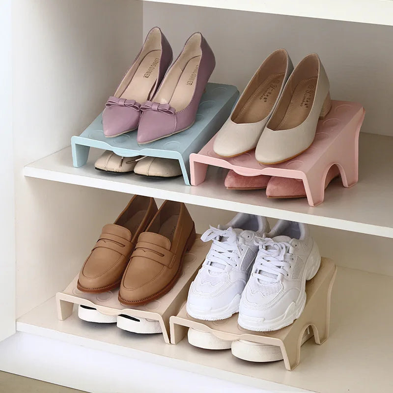 Storage Shoe Rack,Double-Layer Shoe Rack Cabinet, Dormitory Artifact Shoe Cabinet,Organizing Placing Shoes Slippers Storage Rack
