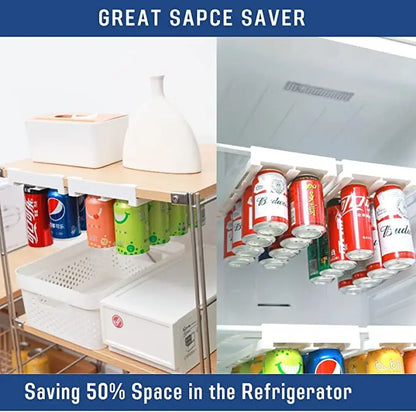 Refrigerator Storage Box Organizer Can Space-saving Organizer Can Beverage Can Finishing Four Case Fridge Kitchen Storage