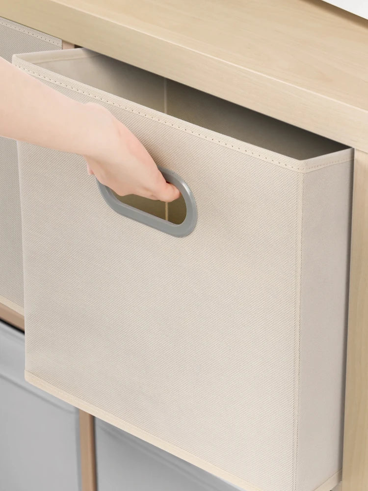 Boîte de rangement carrée en grille, empilable, pour maison ou dortoir, casier à livres, organisateur de jouets et d'articles divers