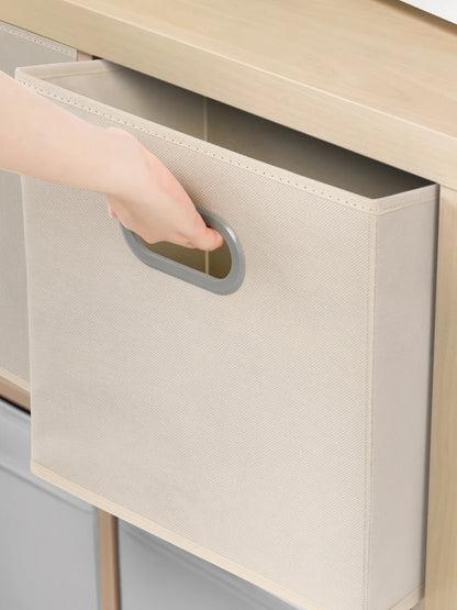 Boîte de rangement carrée en grille, empilable, pour maison ou dortoir, casier à livres, organisateur de jouets et d'articles divers