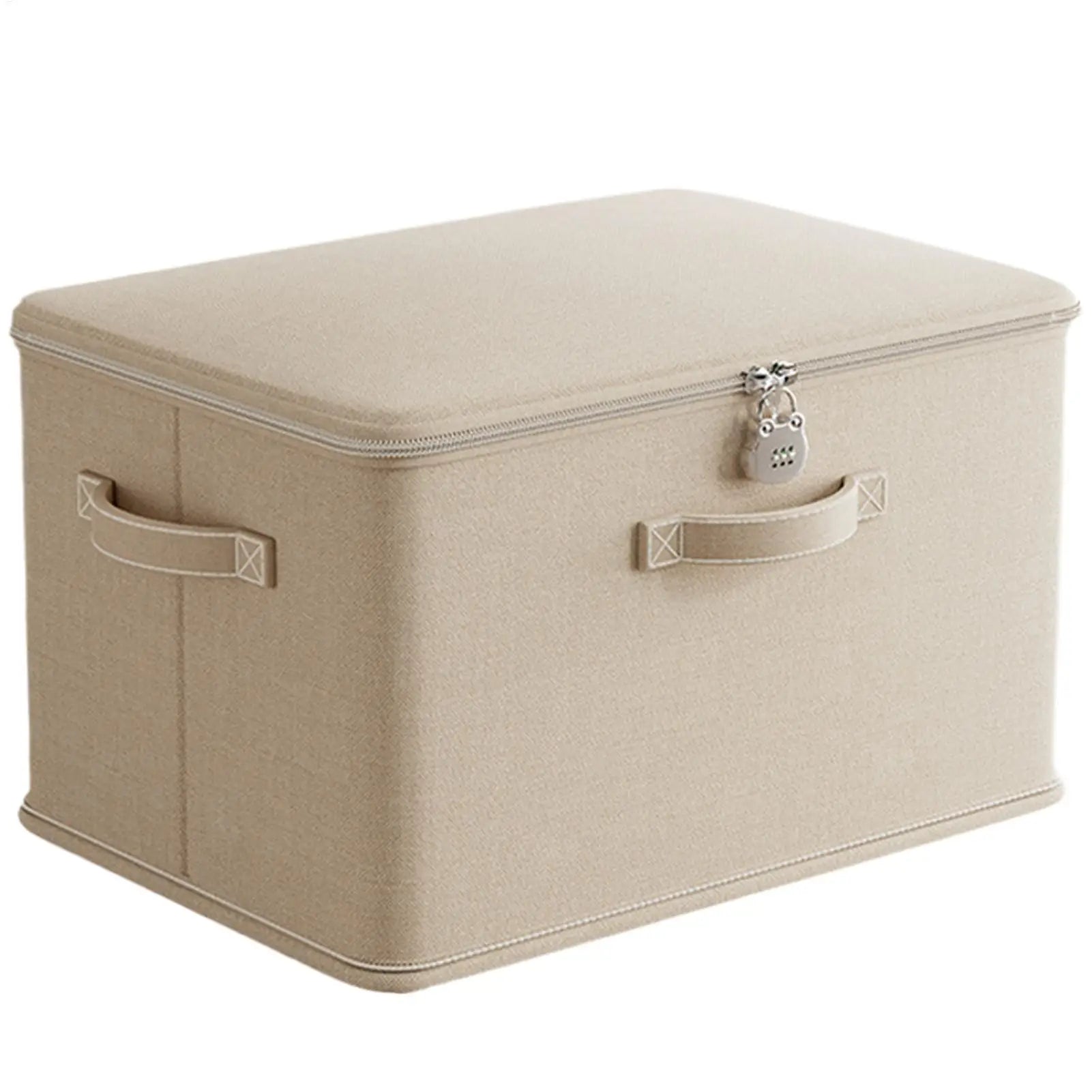Grande boîte de rangement avec serrure, conteneur de rangement empilable sécurisé avec poignée, bac de rangement verrouillable, paniers de rangement lavables pour étagère pour