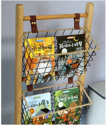 Home Floor Simple Storage Rack Household Living Room Kitchen Multi-functional Storage Shelves Metal Storage Shelves Snack Toys