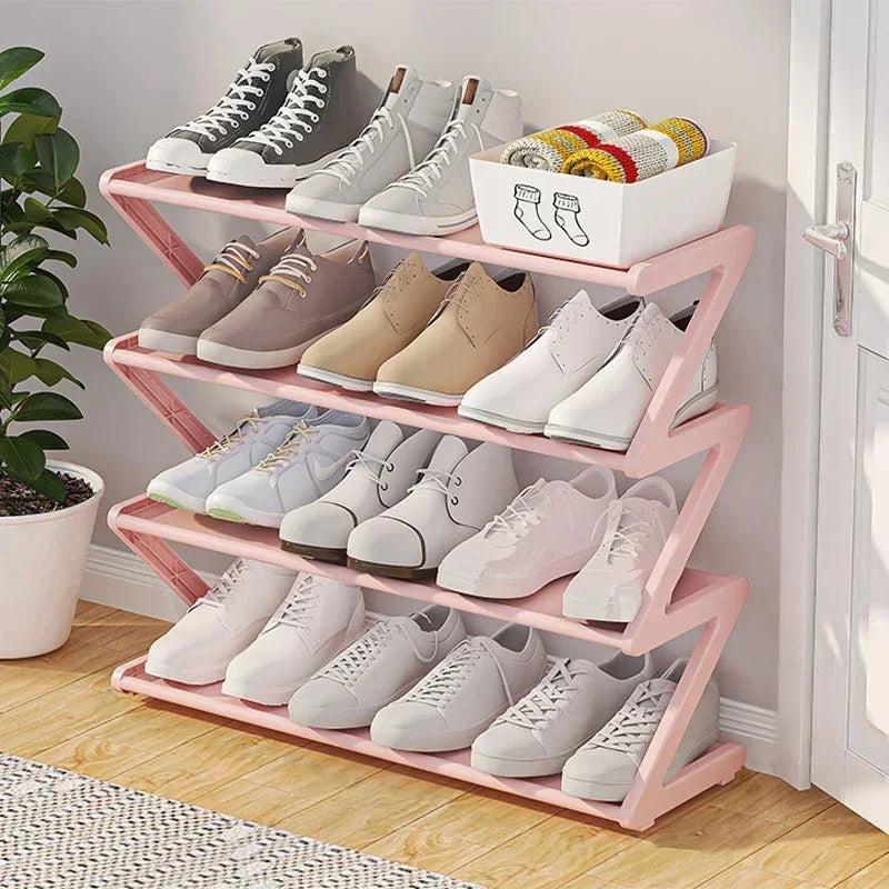 Étagère de rangement économique, armoire de rangement compacte, étagère à chaussures simple multicouche à montage rapide, pour entrée de maison ou dortoir