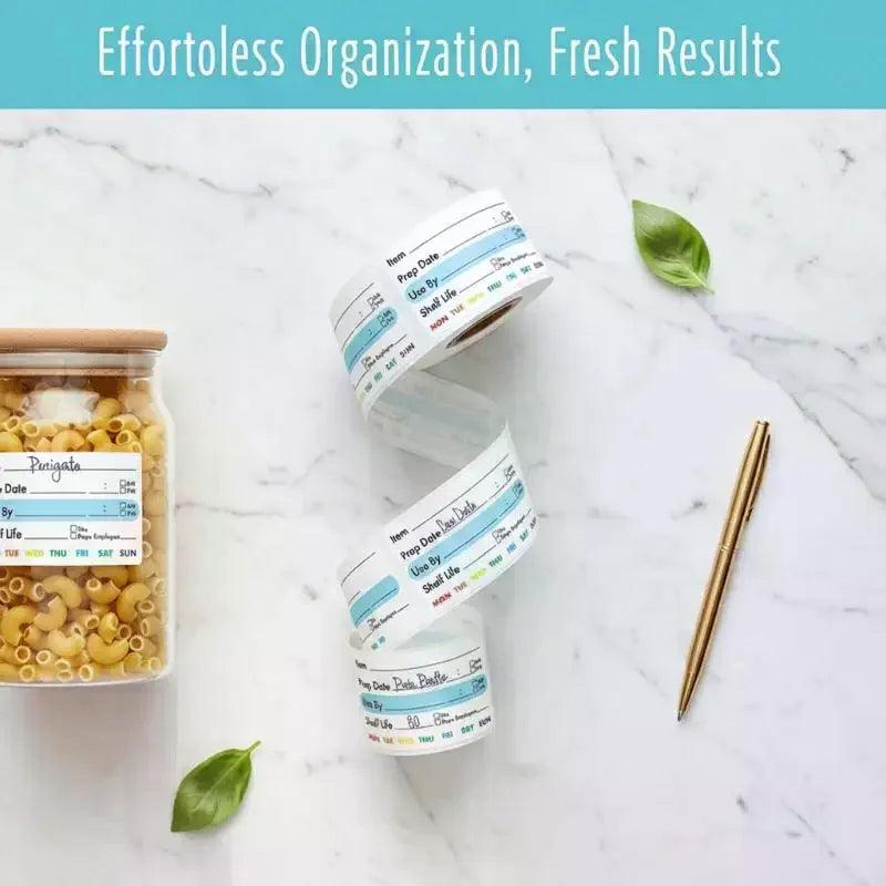 Food Storage Writable Labels for Kitchen Refrigerator Freezer Date Content Organization Stickers Roll