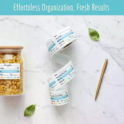 Food Storage Writable Labels for Kitchen Refrigerator Freezer Date Content Organization Stickers Roll
