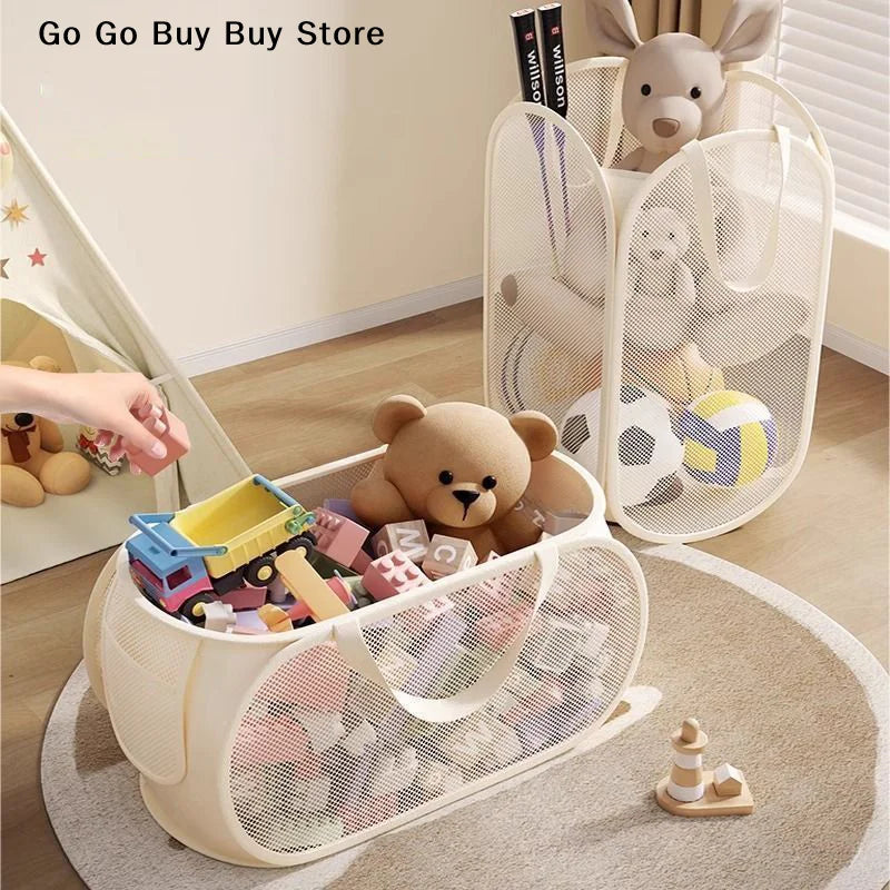【ST】Grande Boîte de Rangement Organisateur de Grande Capacité pour Jouets, Sac de Rangement pour Jouets pour Enfants, Panier de Rangement pour Salle de Jeux à Domicile