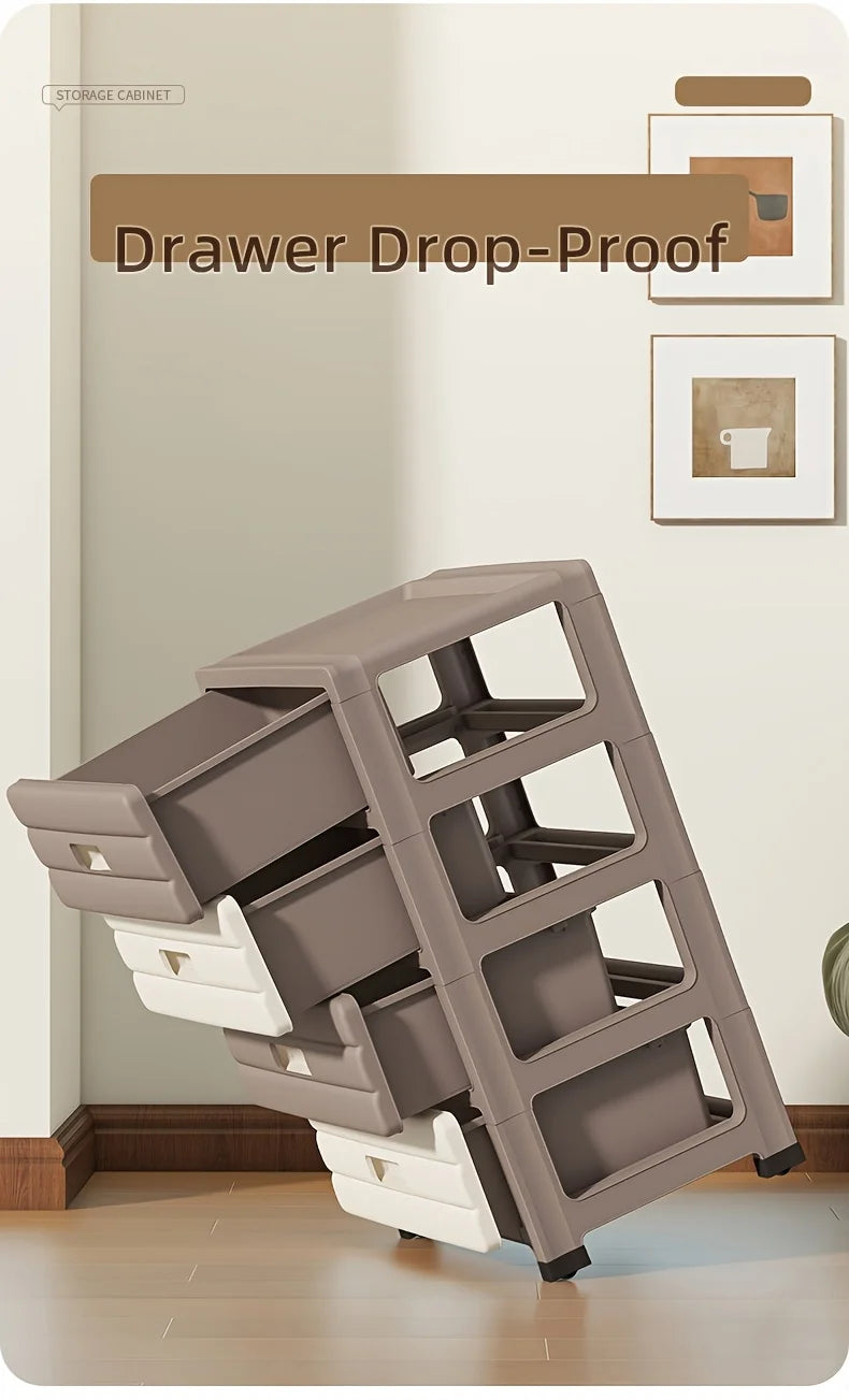 5-Drawer White Storage Cabinet - Sturdy, Smooth Sliding for Closet, Office, Bedroom Organization.