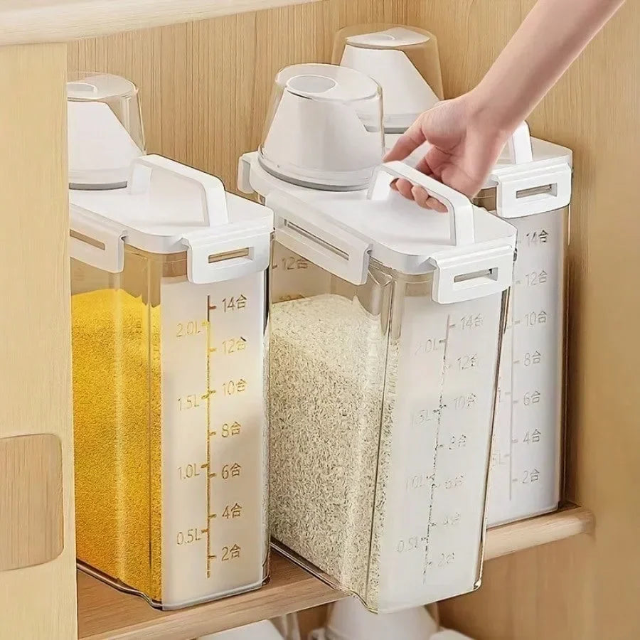 Récipient de stockage scellé étanche à l'humidité de 2,5 L - Utilisé pour les boîtes de conservation de céréales, noix, farine, riz