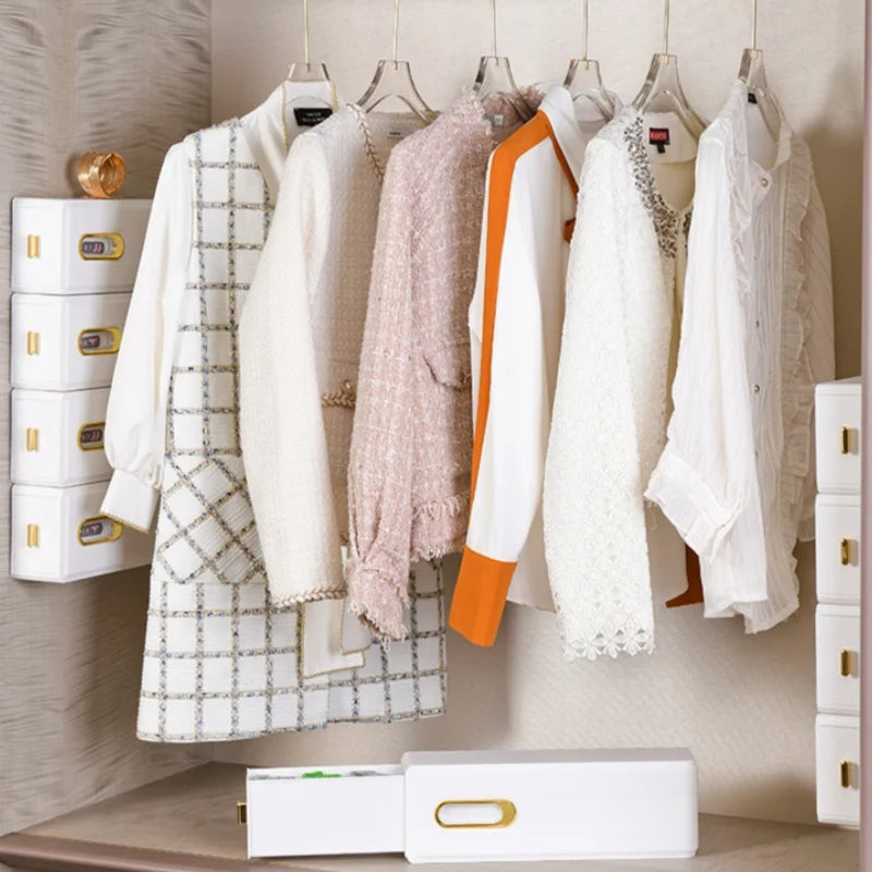 Household Wall Hanging Drawer Storage Box Bedroom Wardrobe Underwear Bra Socks Storage Artifact Save Space No Punching Required