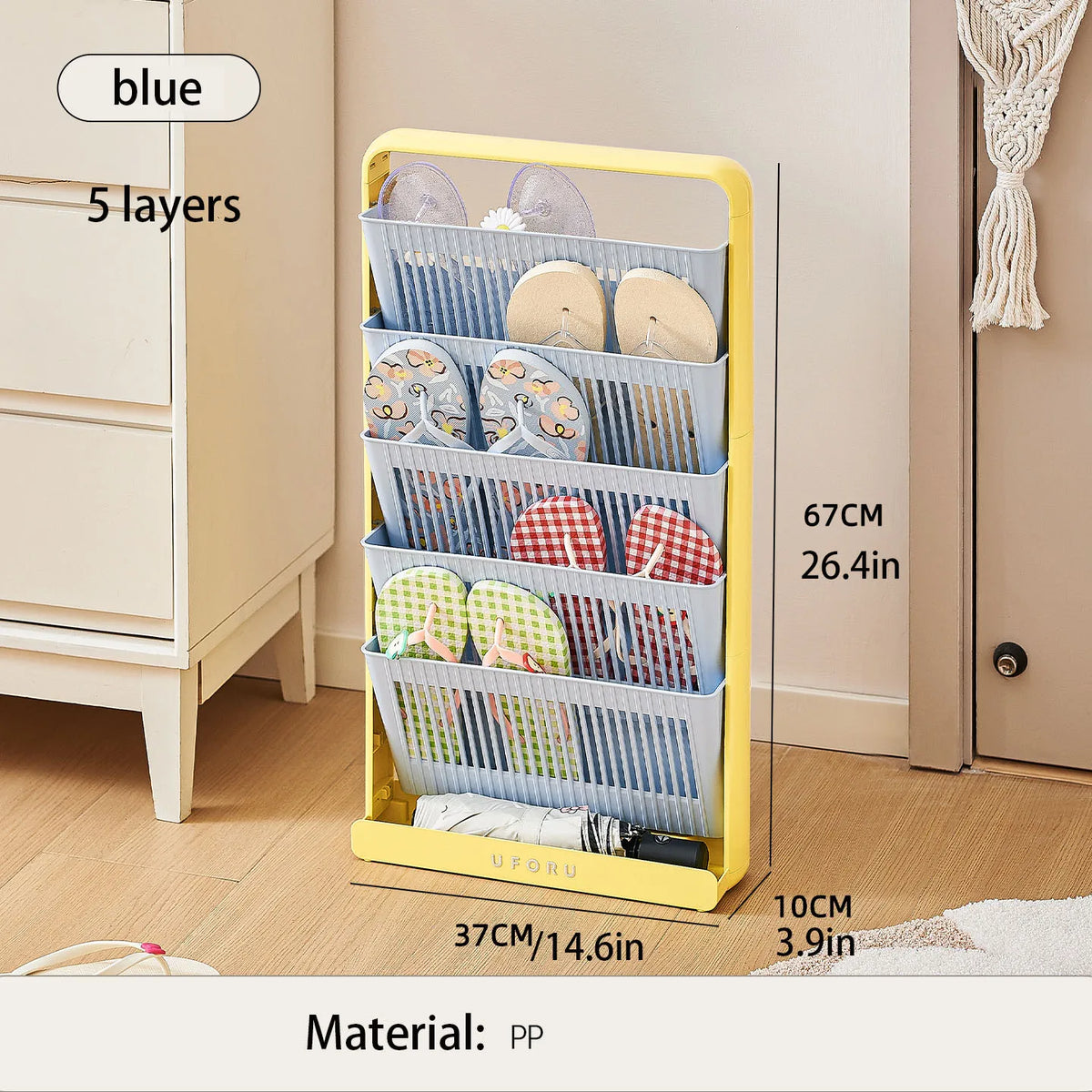 Shoe storage rack, space-saving multifunctional storage rack, suitable for living room, bedroom, also functions as a bookshelf.