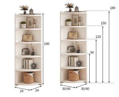 Corner storage cabinet for home use, simple foyer, coat rack, corner wall display cabinet, floor standing bookshelf, bedroom sid