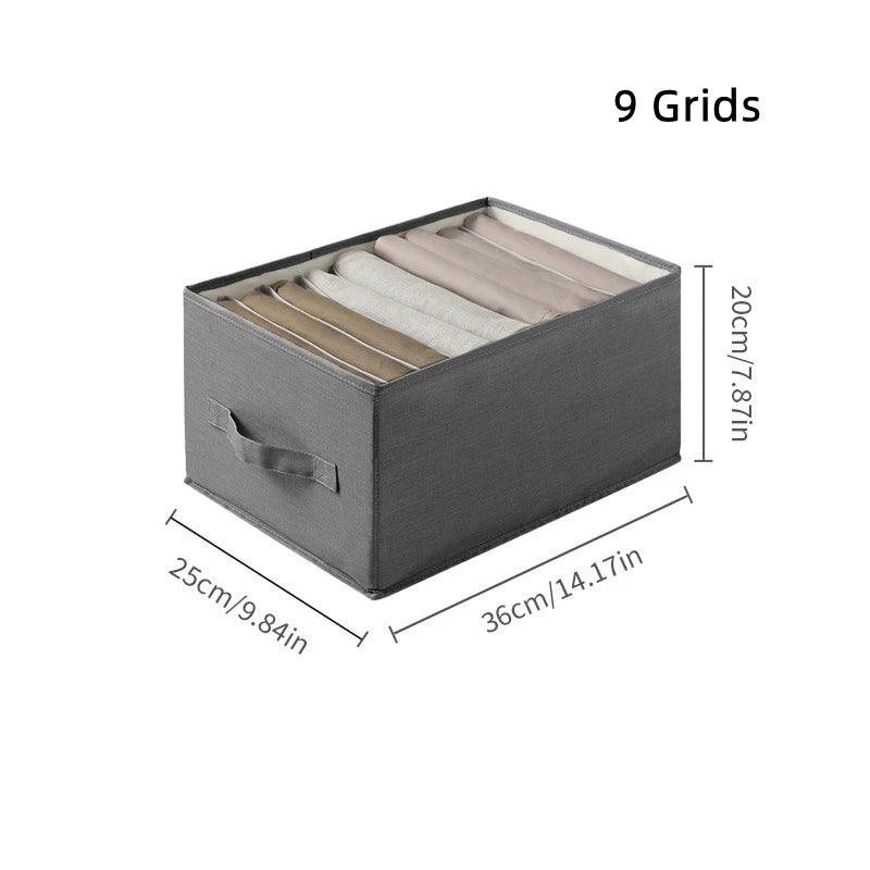 Boîte de rangement de vêtements Organisateur Chaussettes Soutiens-gorge Vêtements Leggings Pantalons Jeans Boîtes de rangement Organisateur de sous-vêtements pour la maison Armoire