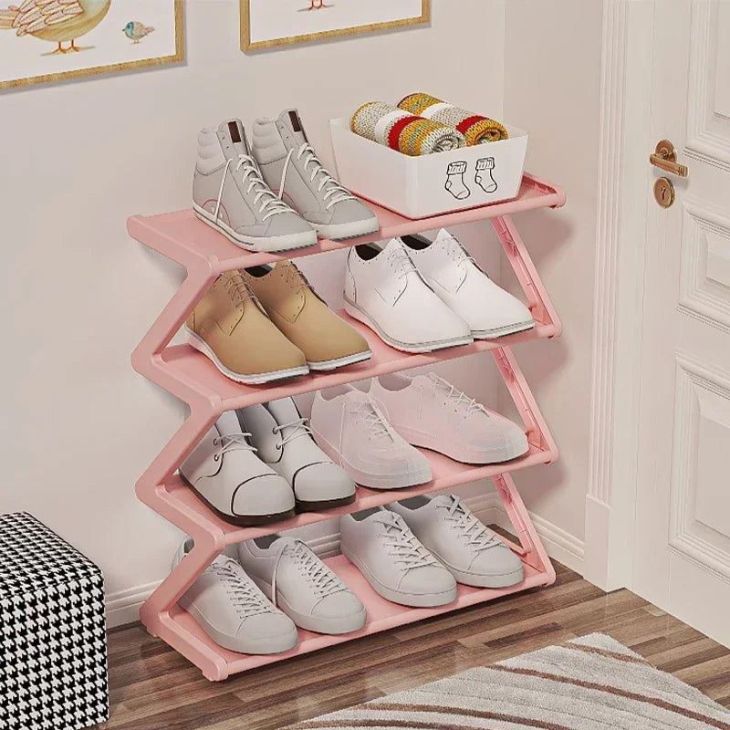 Étagère de rangement économique, armoire de rangement compacte, étagère à chaussures simple multicouche à montage rapide, pour entrée de maison ou dortoir