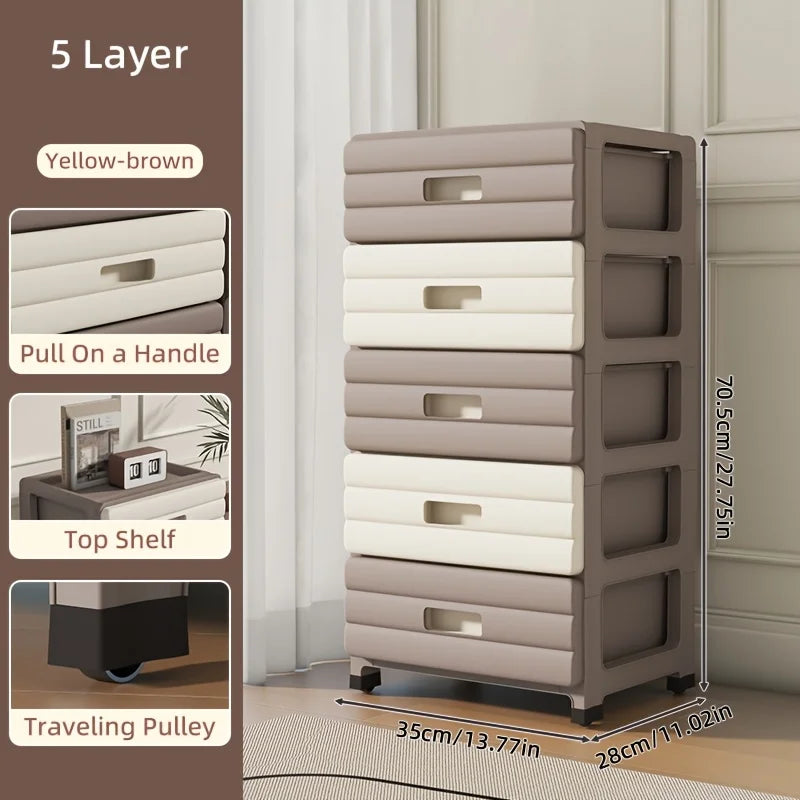 Meuble de rangement blanc à 5 tiroirs - Robuste, coulissement fluide pour l'organisation de placard, bureau, chambre.