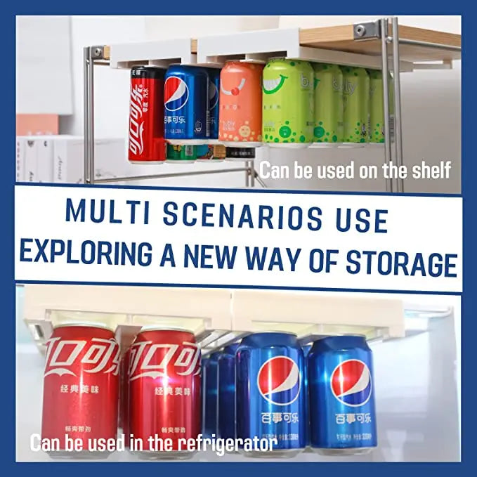 Refrigerator Storage Box Organizer Can Space-saving Organizer Can Beverage Can Finishing Four Case Fridge Kitchen Storage