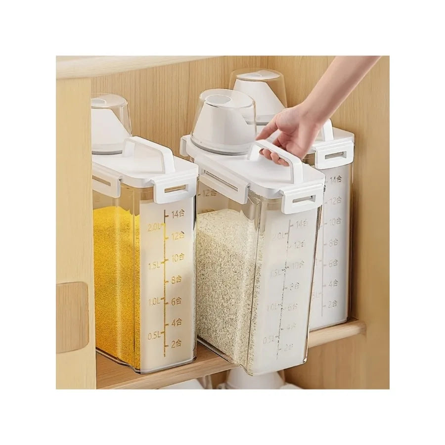 Récipient de stockage scellé étanche à l'humidité de 2,5 L - Utilisé pour les boîtes de conservation de céréales, noix, farine, riz