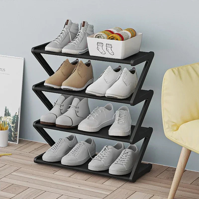 Étagère de rangement économique, armoire de rangement compacte, étagère à chaussures simple multicouche à montage rapide, pour entrée de maison ou dortoir