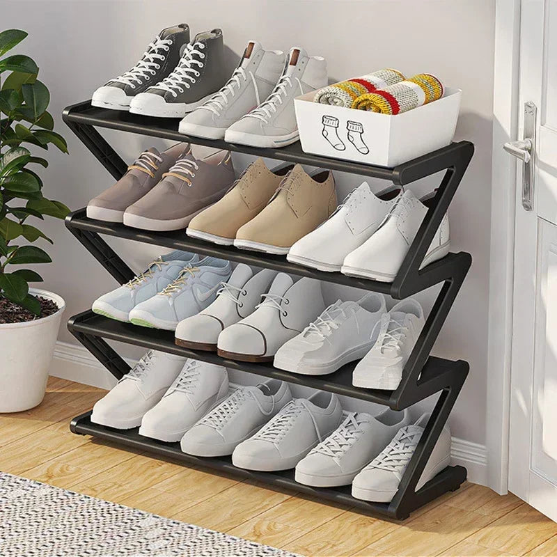 Étagère de rangement économique, armoire de rangement compacte, étagère à chaussures simple multicouche à montage rapide, pour entrée de maison ou dortoir