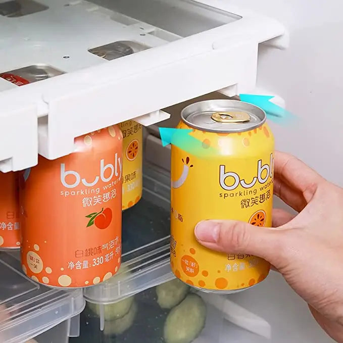 Refrigerator Storage Box Organizer Can Space-saving Organizer Can Beverage Can Finishing Four Case Fridge Kitchen Storage