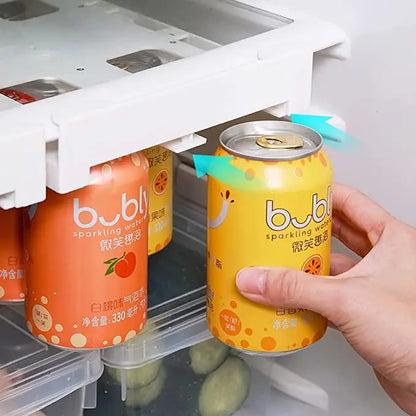 Refrigerator Storage Box Organizer Can Space-saving Organizer Can Beverage Can Finishing Four Case Fridge Kitchen Storage