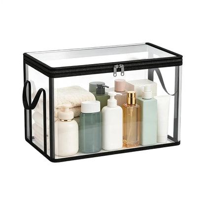Clear Stackable Storage Boxes Large Capacity Organizer Bins for Books Toys Clothes Snacks, Stackable Design Saves Space ﻿