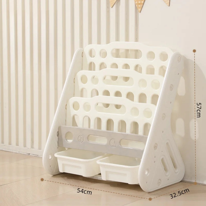 Children's Bookshelf Storage Rack 2-In-1 Toy Storage Cabinet Baby Home Picture Books Rack Floor Standing Books Rack New Arrival